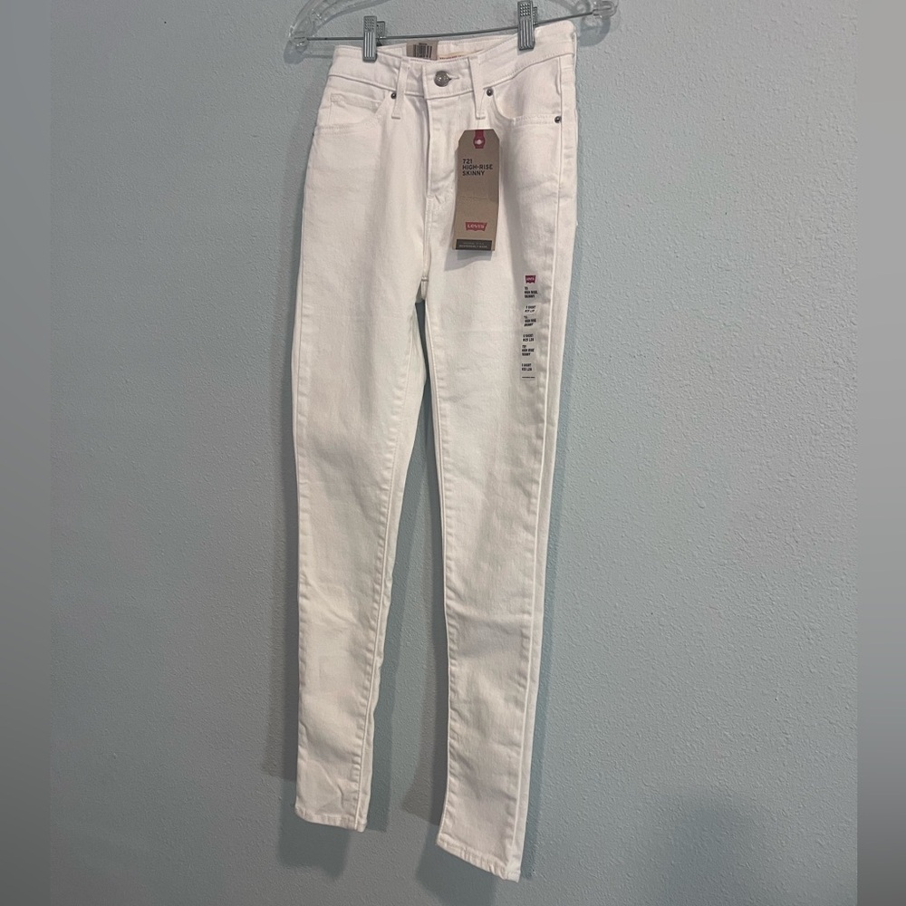 Levi's Women's 721 High Rise Skinny Leg Tailored Cotton Jeans 0 Short New